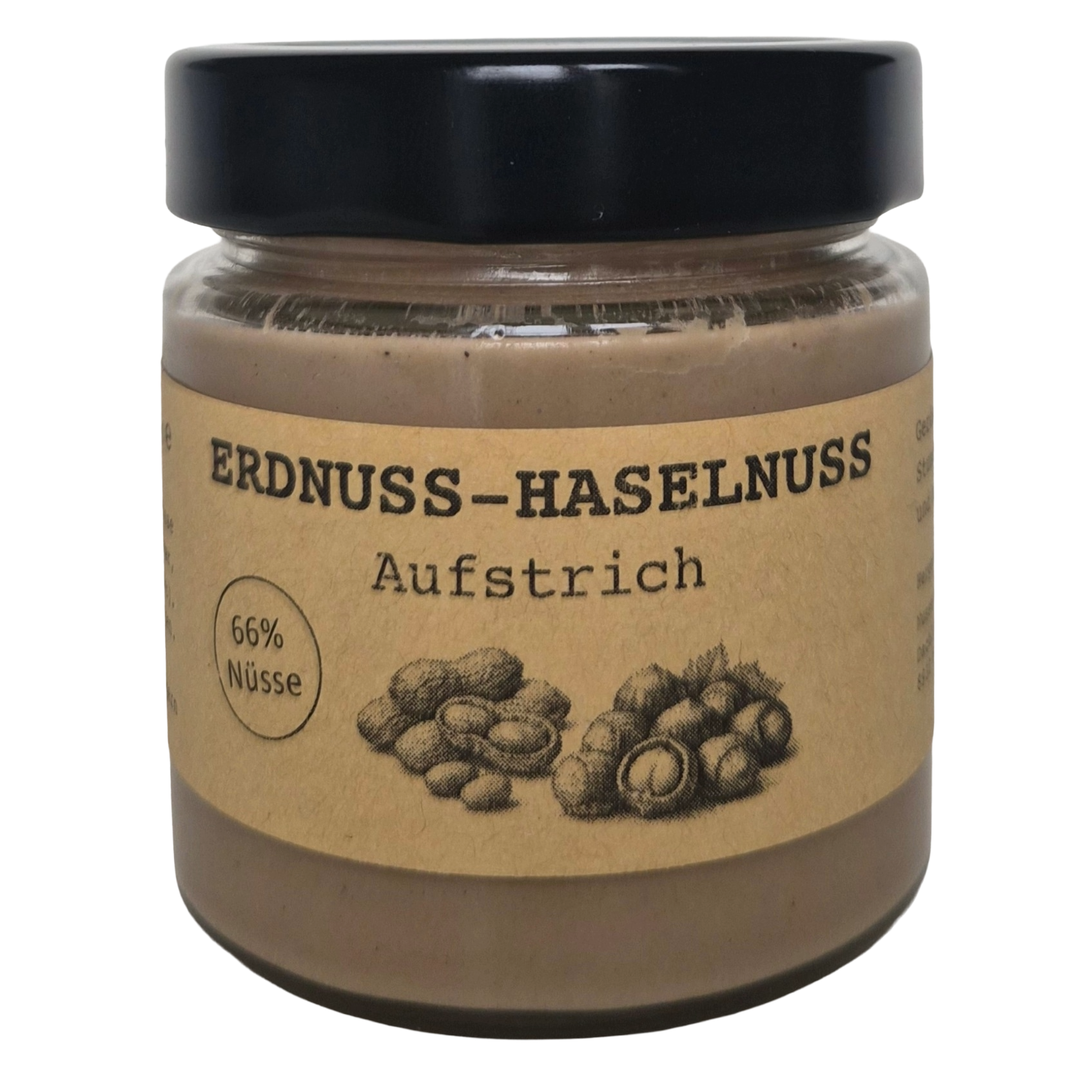 Erdnuss-Haselnuss Aufstrich – 66% Nüsse
