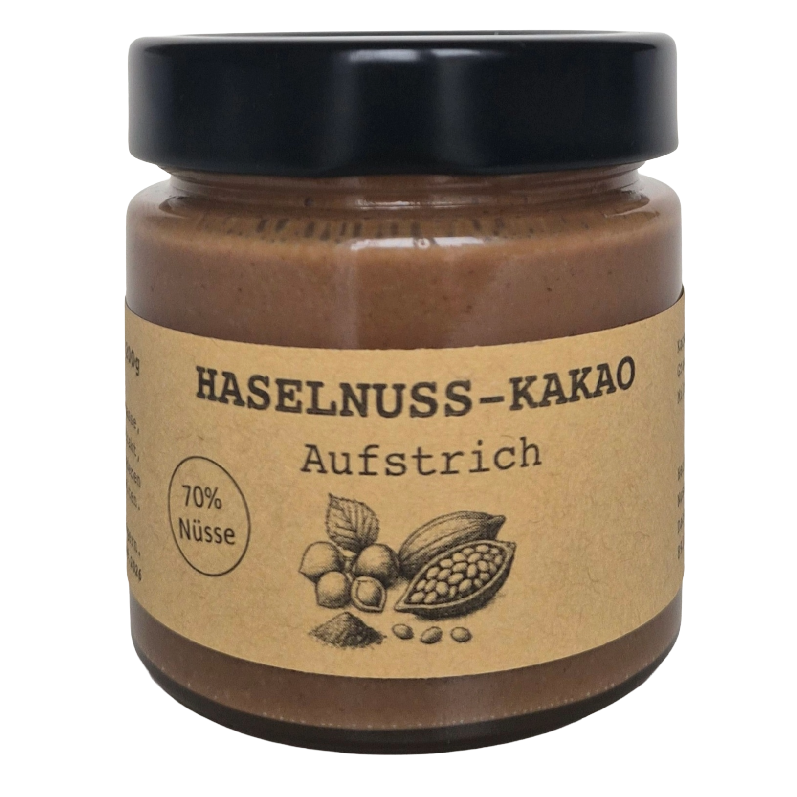 Haselnuss-Kakao Aufstrich – 70% Nüsse